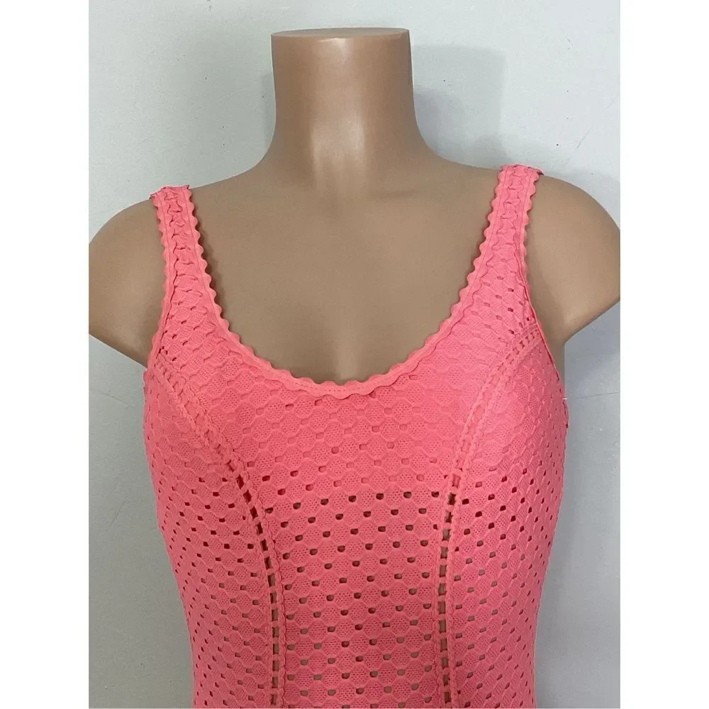 New. Robin Piccone coral crochet lace swimsuit. Retails $178. Small